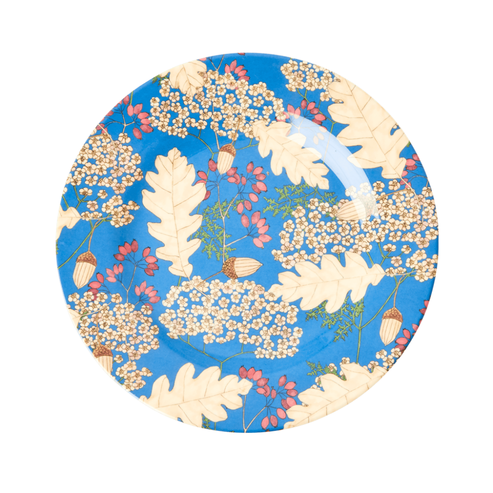 Autumn & Acorn Print Melamine Side Plate By Rice DK